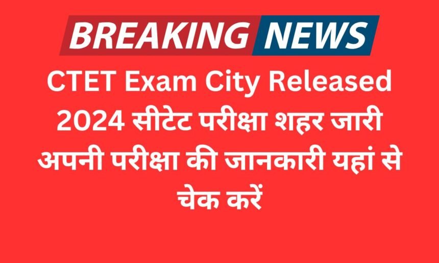 CTET Exam City Released 2024